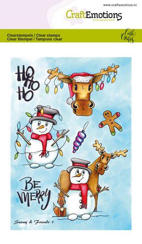 Craft Emotions - A6 - Clear Polymer Stamps - Snowy & Friends 1