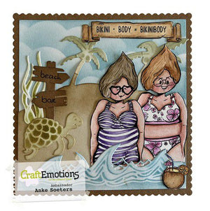 Craft Emotions - A6 - Clear Polymer Stamp Set - Sara Lindenhols - Summer Sweathearts - Brianna