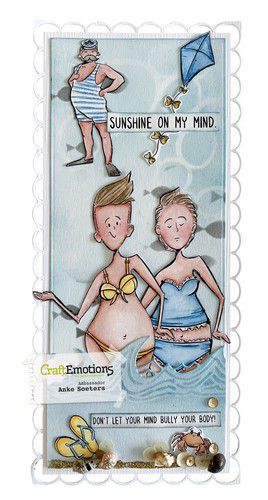 Craft Emotions - A6 - Clear Polymer Stamp Set - Sara Lindenhols - Summer Sweathearts - Shirley