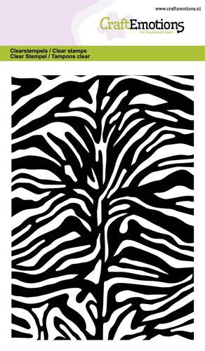 Craft Emotions - A6 - Clear Polymer Stamps - Tiger-Zebra Print Background Stamp