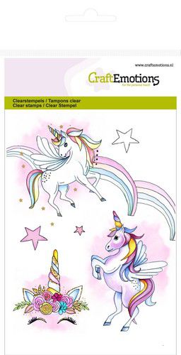 Craft Emotions - A6 - Clear Polymer Stamp Set - Unicorn (discontinued)