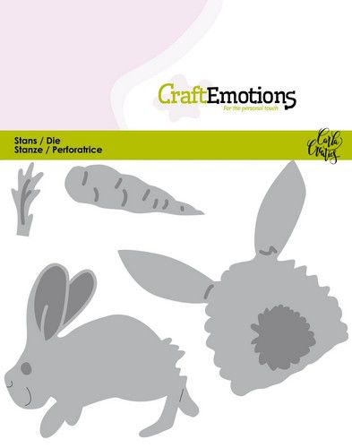 Craft Emotions - Dies - Bunny 1 - Rabbit with Carrot