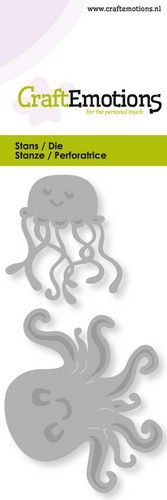 Craft Emotions - Dies - Jellyfish & Octopus (Discontinued)