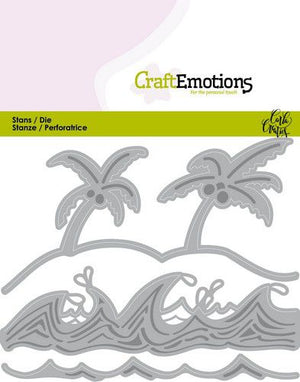 Craft Emotions - Dies - Beach with Palms & Waves