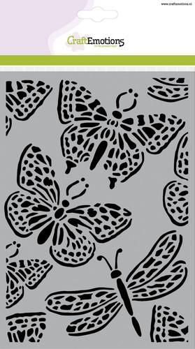Craft Emotions - A5 - Stencil - Butterflies