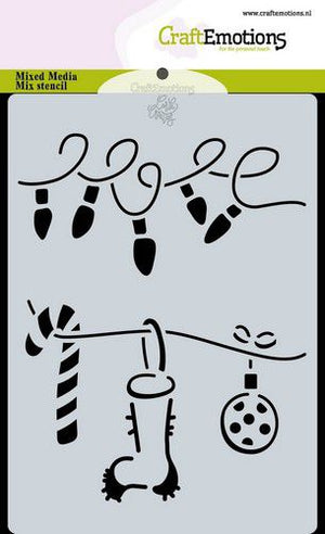 Craft Emotions - Stencil - A6 - Christmas Decorations