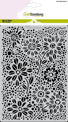 Craft Emotions - Stencil - A5 - Flowers & Dots