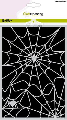 Craft Emotions - A5 - Stencil - Halloween Spider Web