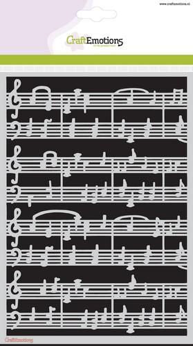Craft Emotions - Stencil - A5 - Music Notes