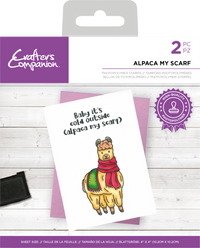 Crafter's Companion - Small Clear Stamp Set - Punny Christmas - Alpaca My Start