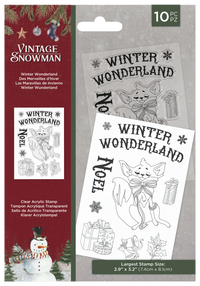 Crafter's Companion - Clear Stamp set - Vintage Snowman - Winter Wonderland