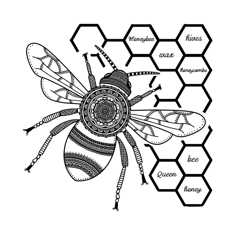 Crafty Individuals - Unmounted Rubber Stamp - 607 - Honey Bee