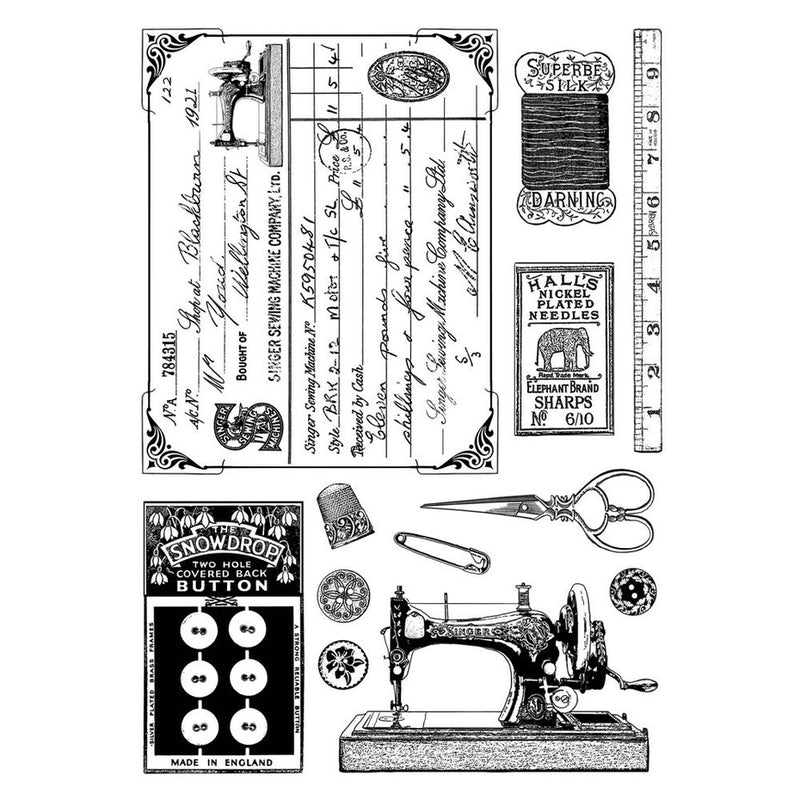 Crafty Individuals - Unmounted Rubber Stamp - 328 - The Sewing Room