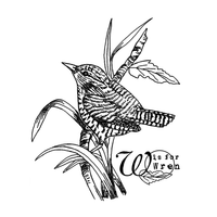 Crafty Individuals - Unmounted Rubber Stamp - 604 - W is for Wren