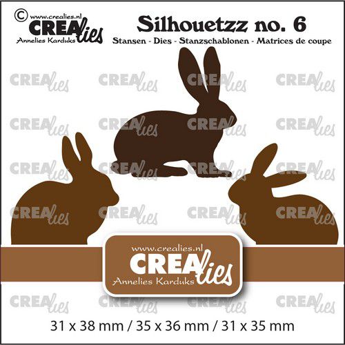Crealies - Silhouetzz - Rabbit Dies