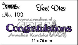 Crealies - Text Dies - Congratulations