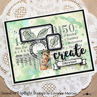 PaperArtsy - Scrapcosy 21 - Rubber Cling Mounted Stamp Set