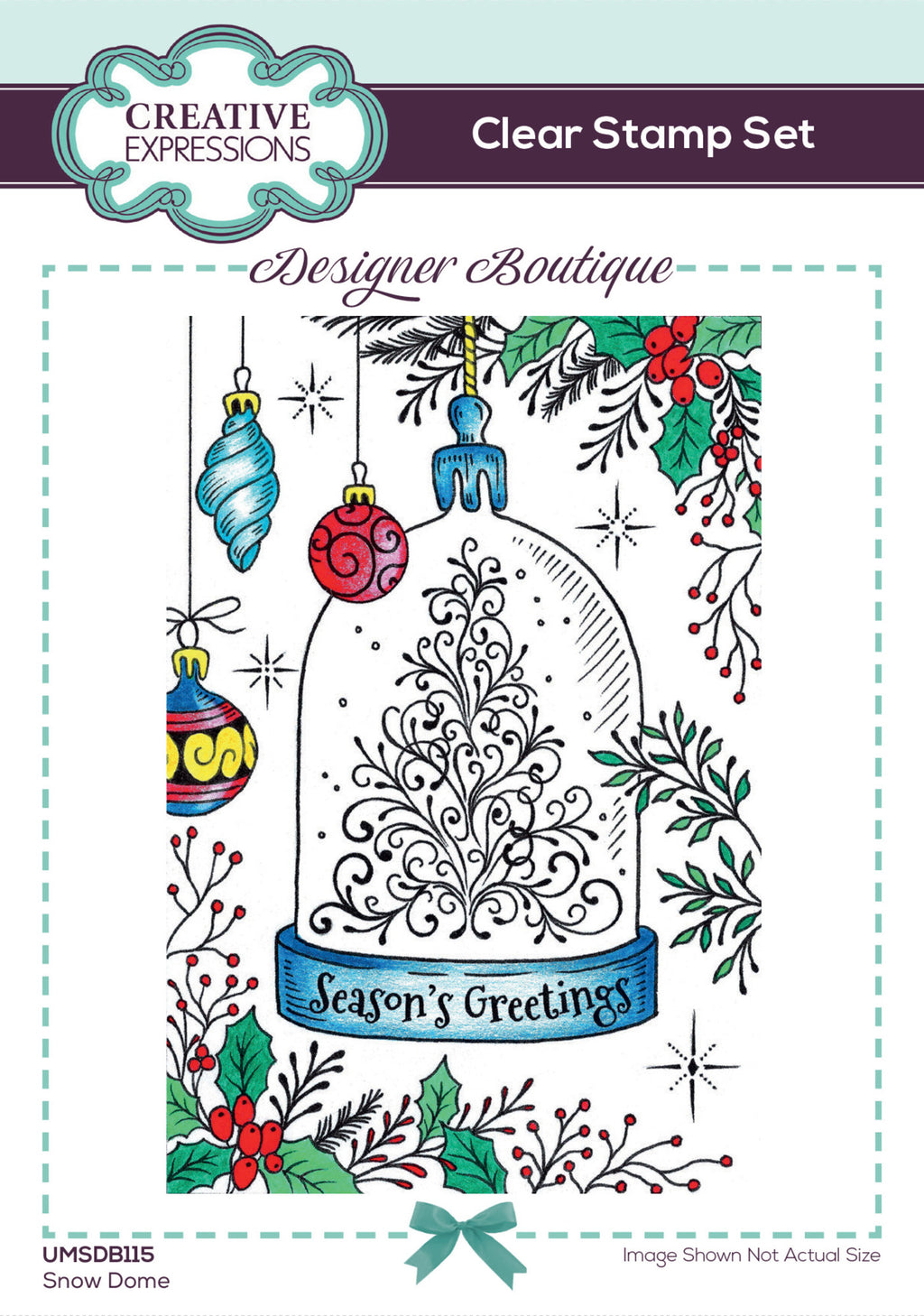 Creative Expressions - A6 - Clear Stamp Set - Designer Boutique - Snow Dome