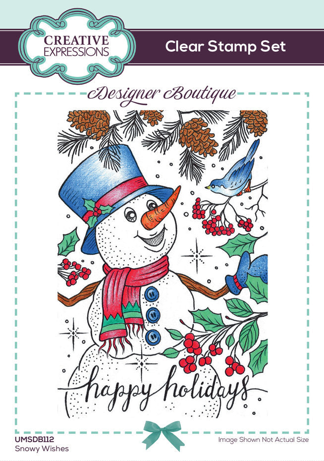 Creative Expressions - A6 - Clear Stamp Set - Designer Boutique - Snowy Wishes