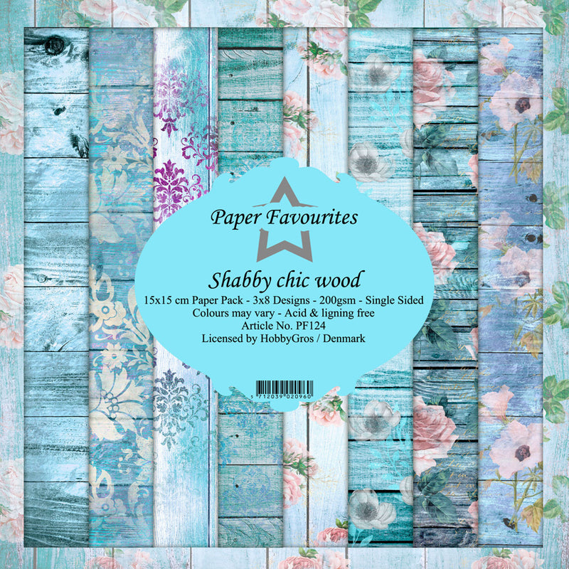 Paper Favourites - Paper Pad - 6 x 6 - Shabby Chic Wood