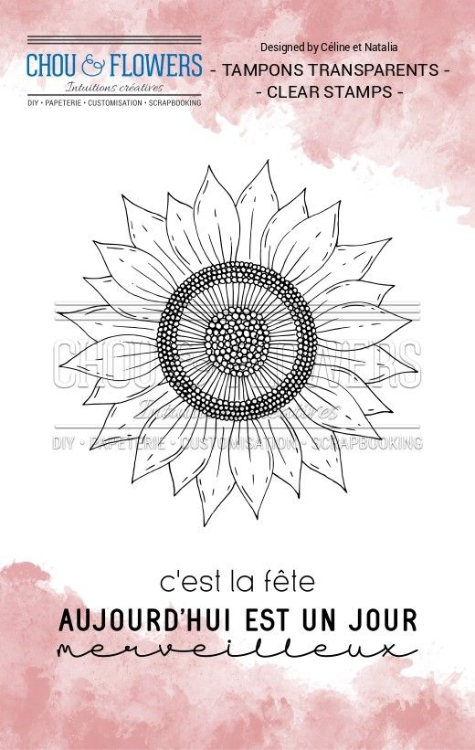 Chou & Flowers - Clear Stamp - A7 - Sunflower - CYC123 (discontinued)