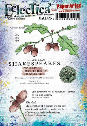 PaperArtsy - Alison Bomber 25 - Acorns - Rubber Cling Mounted Stamp Set