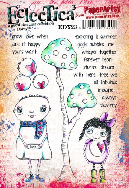 PaperArtsy - Darcy 23 - Rubber Cling Mounted Stamp Set