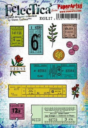 PaperArtsy - Gwen LaFleur 17 - Rubber Cling Mounted Stamp Set