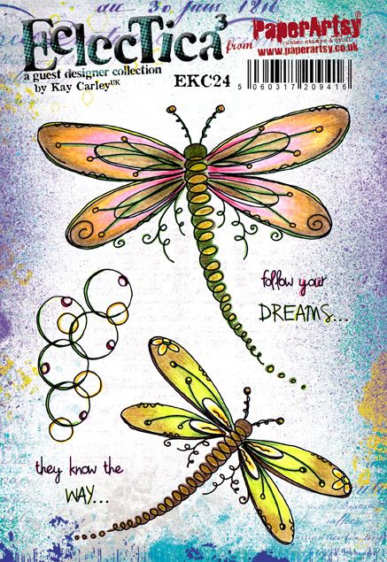 PaperArtsy - Kay Carley 24 - Rubber Cling Mounted Stamp Set