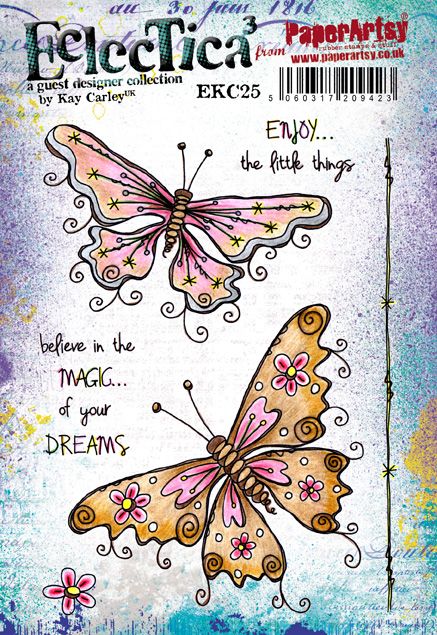 PaperArtsy - Kay Carley 25 - Rubber Cling Mounted Stamp Set