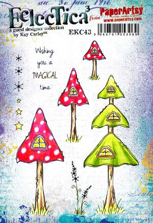 PaperArtsy - Kay Carley 43 - Rubber Cling Mounted Stamp Set
