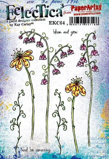 PaperArtsy - Kay Carley 64 - Rubber Cling Mounted Stamp Set