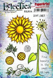PaperArtsy - Lin Brown 24 - Rubber Cling Mounted Stamp Set