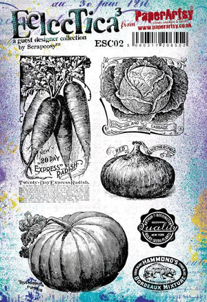 PaperArtsy - Scrapcosy 02 - Rubber Cling Mounted Stamp Set