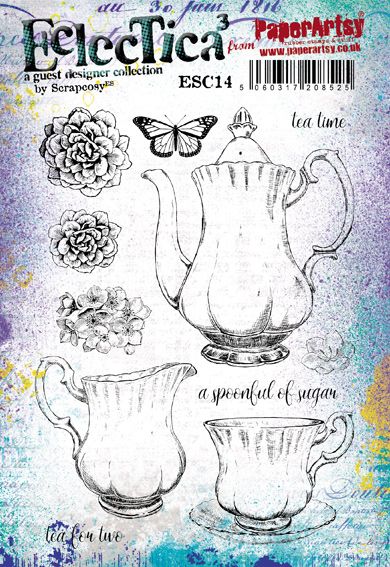 PaperArtsy - Scrapcosy 14 - Rubber Cling Mounted Stamp Set