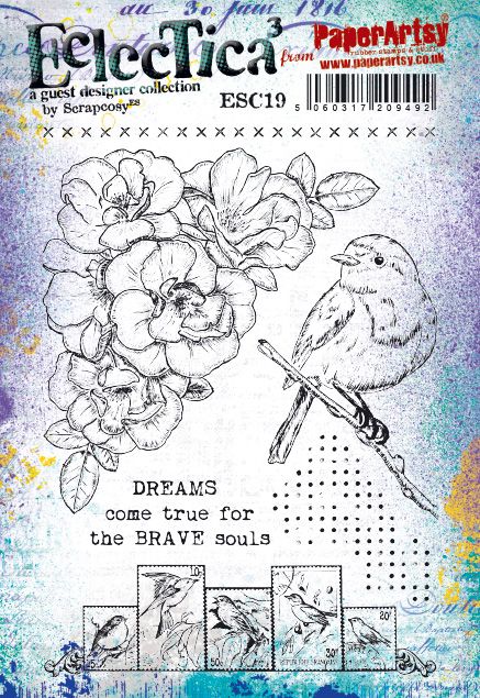 PaperArtsy - Scrapcosy 19 - Rubber Cling Mounted Stamp Set