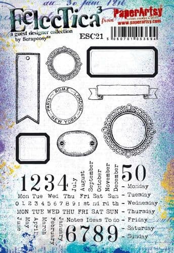 PaperArtsy - Scrapcosy 21 - Rubber Cling Mounted Stamp Set