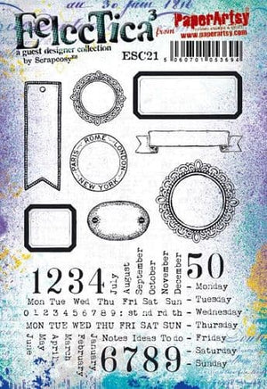 PaperArtsy - Scrapcosy 21 - Rubber Cling Mounted Stamp Set