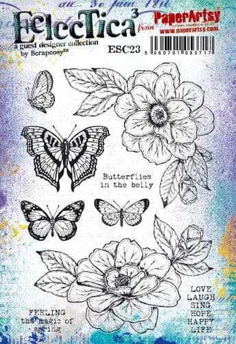 PaperArtsy - Scrapcosy 23 - Rubber Cling Mounted Stamp Set