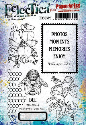 PaperArtsy - Scrapcosy 32 - Rubber Cling Mounted Stamp Set