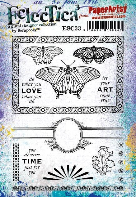 PaperArtsy - Scrapcosy 33 - Rubber Cling Mounted Stamp Set