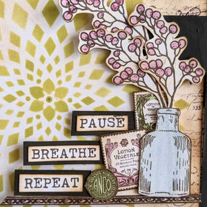 PaperArtsy - Scrapcosy 39 - Rubber Cling Mounted Stamp Set