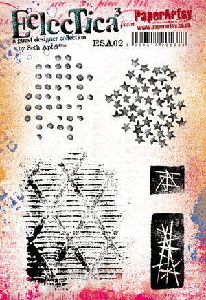 PaperArtsy - Seth Apter 02 - Rubber Cling Mounted Stamp Set