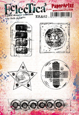 PaperArtsy - Seth Apter 03 - Rubber Cling Mounted Stamp Set