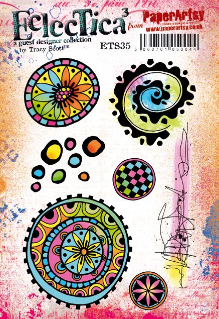 PaperArtsy - Tracy Scott 35 - Rubber Cling Mounted Stamp Set