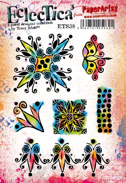 PaperArtsy - Tracy Scott 38 - Rubber Cling Mounted Stamp Set