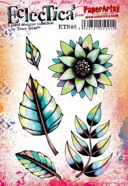 PaperArtsy - Tracy Scott 40 - Rubber Cling Mounted Stamp Set