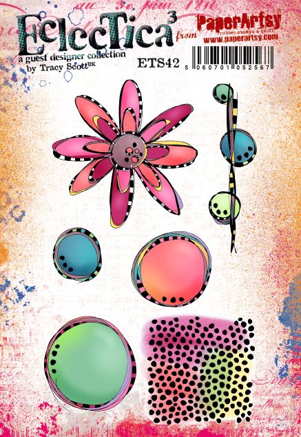 PaperArtsy - Tracy Scott 42 - Rubber Cling Mounted Stamp Set