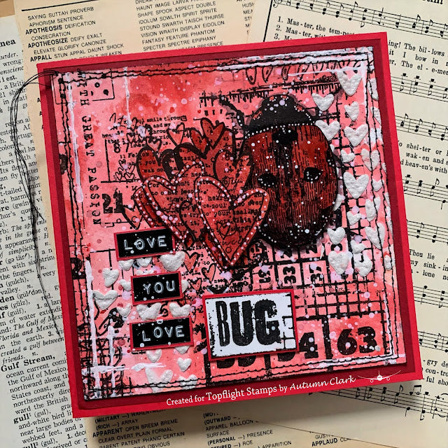 AALL & Create - Stencil - A4 - #133 - Hung Up on Hearts - Author de Mwa