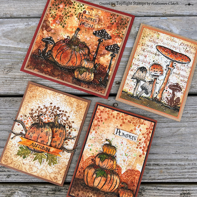 Katzelkraft - A5 - Unmounted Red Rubber Stamp Set - Pumpkins